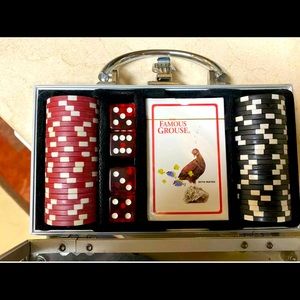 Gray goose pokers set ! cards, chips , dice